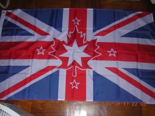 British Empire Flag Canzuk Ensign United Kingdom Canada Australia Zealand