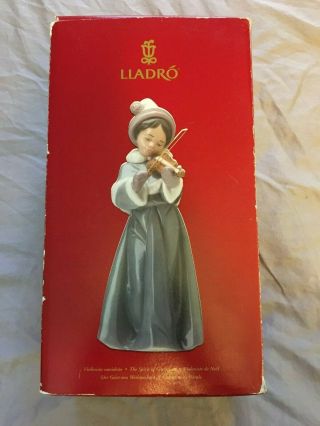 Lladro Violinist Figurine W/ Box - The Spirit Of Christmas - 1997