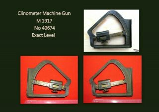 Clinometer Machine Gun M 1917 Exact Level High Bridge,  Nj 1943