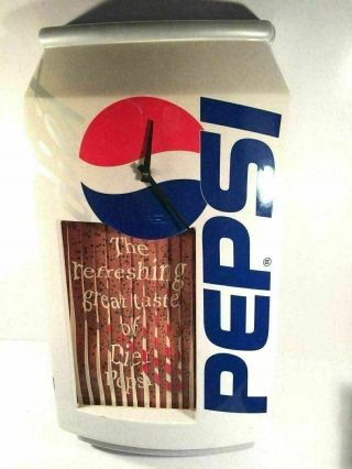 Diet Pepsi Animated Sign With Clock Vintage Wall Ad Decor