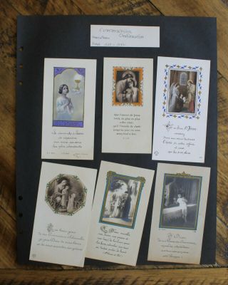 17 Vintage & Antique Religious EPHEMERA Communion Confirmation cards Bookmarks 2