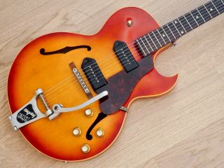 1963 Gibson Es - 125tcd Vintage Hollowbody Guitar Sunburst W/bigsby,  P - 90s,  Case