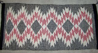 Vintage Western Native American Indian Navajo Eye Dazzler Wool Rug