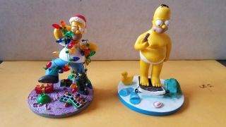 2 Simpsons The Misadventures Of Homer Sculpture " All Strung Out " & " D 