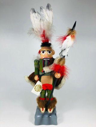 Chief Black Hawk 18 " Vintage Steinbach Nutcracker Indian Figure Germany