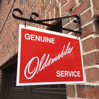 Oldsmobile Sign W/bracket.  Featuring Classic Logo - Great Xmas Gift.