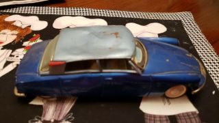 Vintage Citroen Ds19 Blue Sedan Car