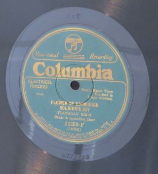 Irish 78 Columbia 33359 - F Flanagan Bros Banjo & Accordion Duets E,