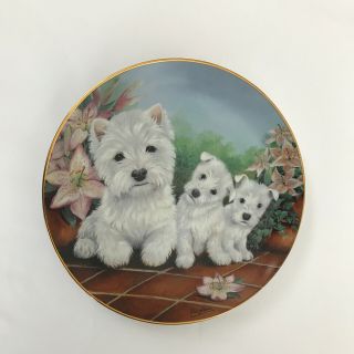 Danbury Beloved Westies Porcelain Plate 