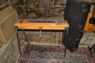 70s Vintage Sho - Bud Maple Electric Pedal Steel Guitar W/case 6140 Grover Tuners