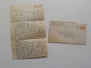 Chinese Civil War Letter 1945 Marines Only Ones That Can Fight Peiping China Vtg
