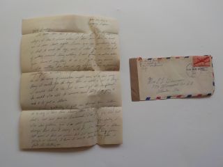 Chinese Civil War Letter 1946 Venereal Disease V.  D.  Peiping China Marine Usmc
