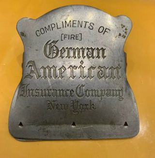 Vintage Advertising Paper Clip Clamp German American Insurance Company York