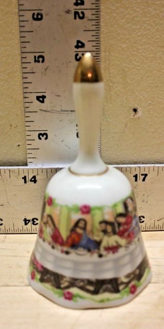 Vintage The Last Supper Hand Painted Dinner Bell Made In Japan