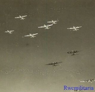 Org.  Photo: Aerial View 96th Bomb Group B - 17 Bombers Heading To Target (1)