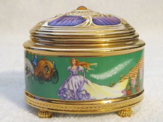 " Cinderella " House Of Faberge & Franklin Imperial Music Jewelry Box
