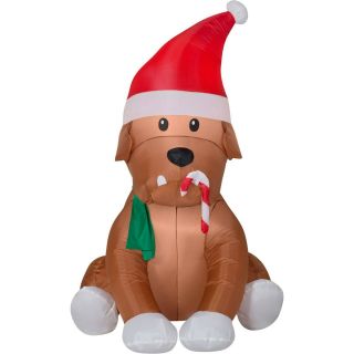 Trim A Home - Gemmy Airblown Christmas Inflatables Light Up English Bulldog,  4 