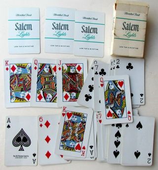 Vintage Tobacco Co.  Salem Cigarettes Advertising Playing Cards Deck W/ Box