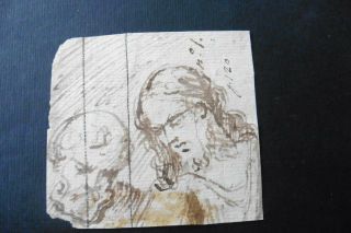 Italian - Florentine School 17thc - Religious Scene - Ink Drawing