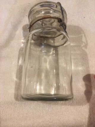 Jos.  Middleby Jr.  Inc.  Boston,  Mass.  Clear Pint Jar With Glass Lid And Wire Bail