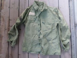 Korean War Ww2 Hbt Uniform Shirt Jacket Large Size Named