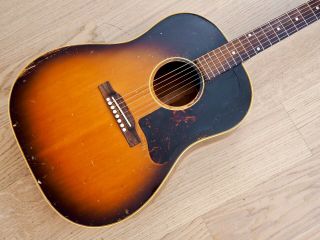 1958 Gibson J - 45 Vintage Soft Shoulder Dreadnought Acoustic Guitar W/ Case
