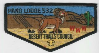 Oa Lodge 532 Pang S11b Cb Flap Blk Bdr.  Desert Trails Ca [mobx4 - 5n]