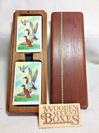 Heartwood Creations,  Mike W.  Fisher,  Inlaid Wood Poker Card Set Box,  Cards