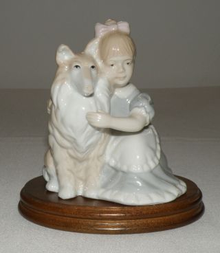 Vintage George Good Girl & Collie Porcelain Figurine