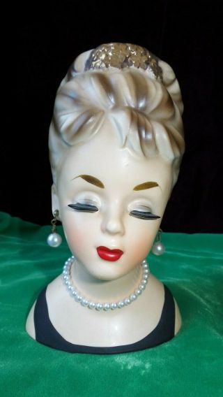 Vintage Inarco E - 1062 Ladies Head Figurine