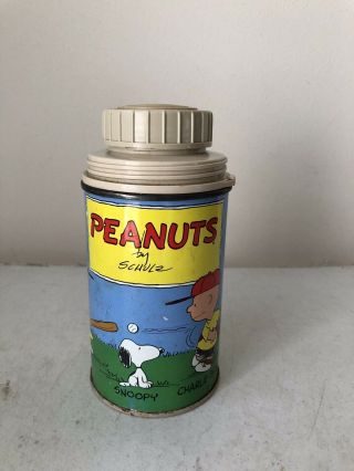 Vintage 1959 Aladdin Peanuts/snoopy Metal Thermos