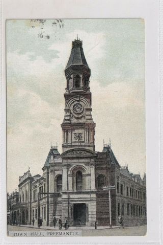 Vintage Postcard The Town Hall Fremantle Western Australia 1900s