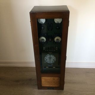 Vintage 1920s Steampunk Sound Wave Bank Vault Alarm Clock O B Mcclintock Diebold