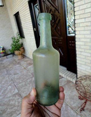 Crude Open Pontil Utility Olive Oil Bottle Civil War Era 1840’s - 1860’s