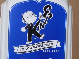 KINZE FARM MACHINERY IMPLEMENT 40 Year Anniversary OLD TIN THERMOMETER Dated2005 2