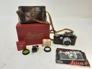 Leica D.  R.  P.  Ernst Leitz Wetzlar Camera Vintage Summitar Germany And 2 Lenses