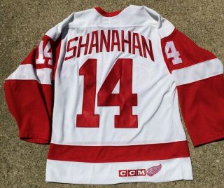 Vintage Ccm Brendan Shanahan Detroit Red Wings Hockey Stitch Jersey Mens Medium