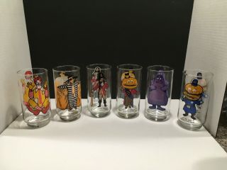 1970s McDonald ' s COLLECTOR SERIES Drinking Glasses COMPLETE SET OF 6 2