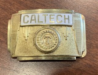 Vintage Caltech Jenkins Art Deco Belt Buckle California Institute Of Technology