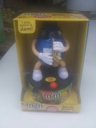 M&m Character - Rock Stars - Blue Saxophone Player Sounds & Motion - & Boxed