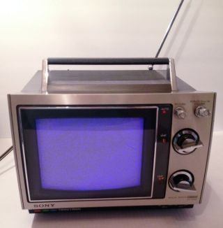 Sony Vintage Television Kv - 8000 Portable Color Tv 1977 Trinitron Econoquick