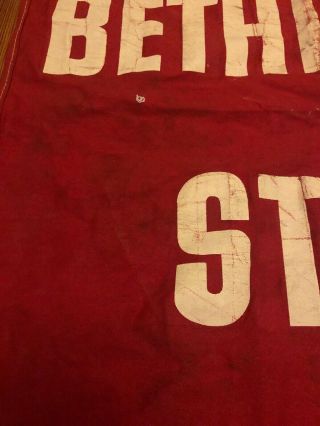 VINTAGE BETHLEHEM STEEL Cloth Safety Road Flag/Banner/Sign 22”X 24” 3