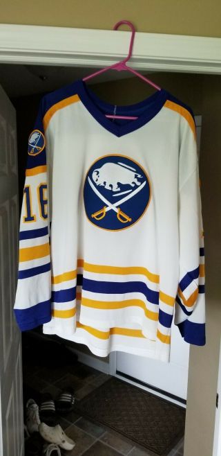Vintage Throwback Ccm Pat Lafontaine Buffalo Sabres Nhl Jersey