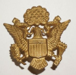 Wwii Us Army Officer Cap Badge Hat Badge M3777