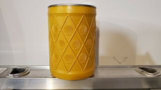 VINTAGE 60 ' s Plastic Embossed SHELL X - 100 MOTOR OIL CAN 3