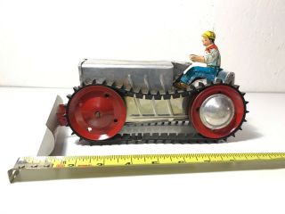 Wind - Up Marx Tin Toy Power Snap Caterpillar Climbing Tractor