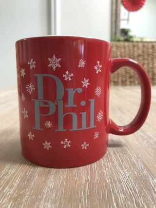 Rare Vintage Dr.  Phil Christmas Coffee Mug Daytime Tv Show
