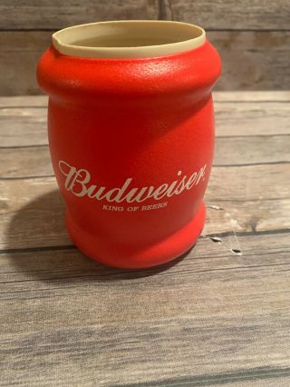 Vintage Red Budweiser Logo Insulated Can Holder Bottle Koozies Foam Tuffoam
