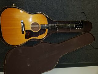 Vintage 1960 Gibson J - 50 Acoustic Guitar.  With Orig.  Case