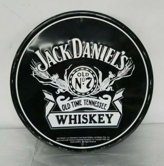 Jack Daniels 1998 Round Metal Sign No 7 Old Time Tennessee Whiskey S&h